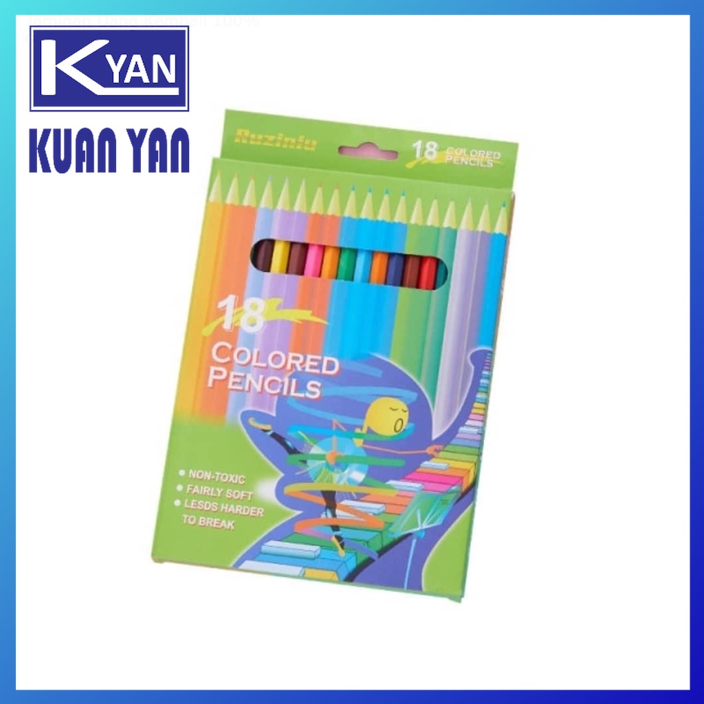Ruziniu 18 Colour Pencil (Long) | Shopee Malaysia