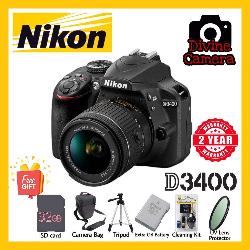 Nikon D3400 1855mm f/3.55.6 Kit DSLR Camera Shopee Malaysia