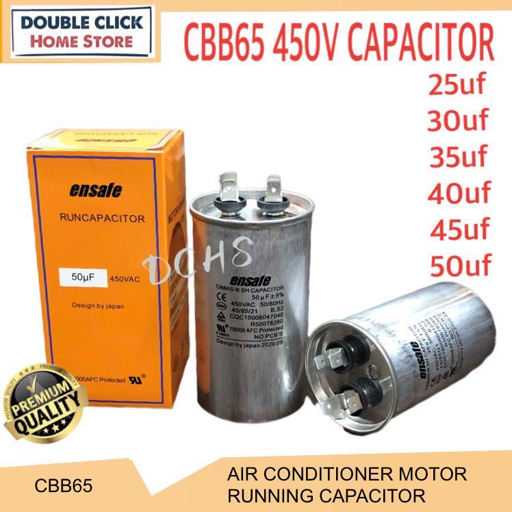 HVAC Run Capacitor CBB65-A 60uF 450VAC Motor Start/Run Capacitor - For AC Units & Appliances, 50/60Hz Appliance Motor Run Capacitor