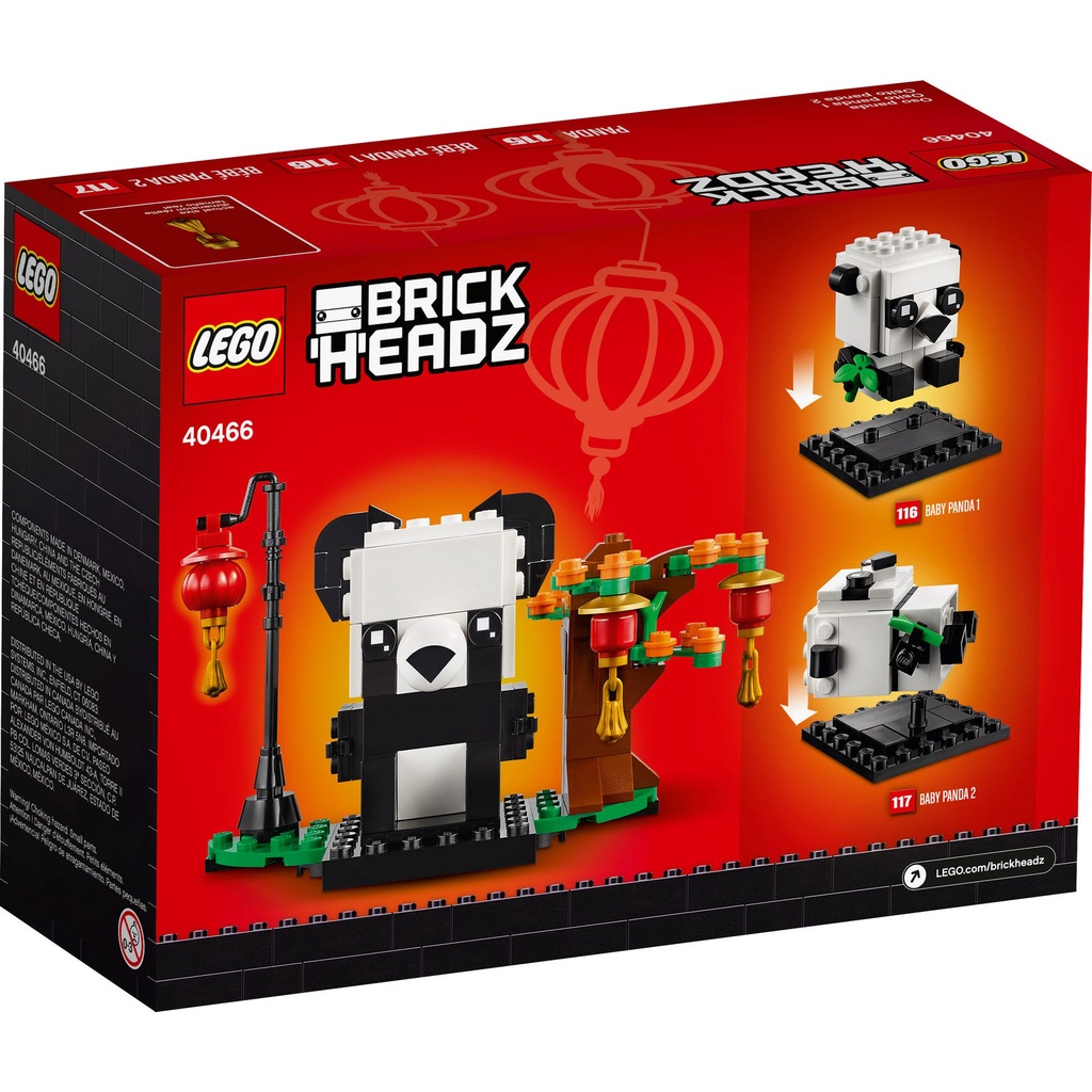 LEGO 40466 - BrickHeadz Chinese New Year Pandas | Shopee Malaysia