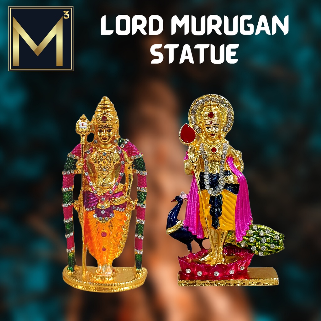 Murugan colorful Statue with stone works/ Statues Suitable For Home ...