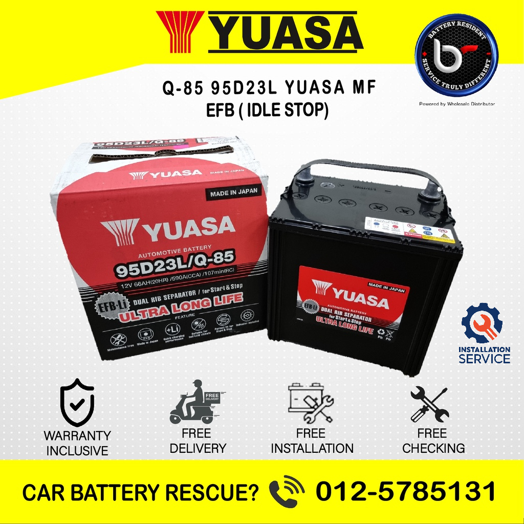 [Installation Provided ] Q85 95D23L | YUASA EFB | Start & Stop Engine ...