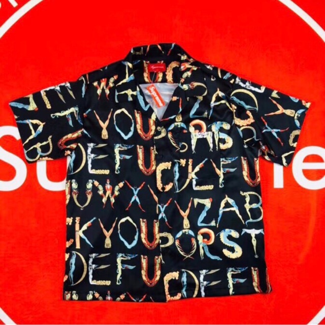 Supreme 18SS Alphabet Silk Shirt | Shopee Malaysia