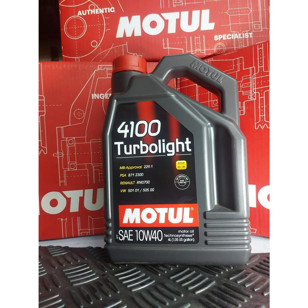 Motul 4100 Turbolight 10w-40 Technosynthese Synthetic Car Engine Oil