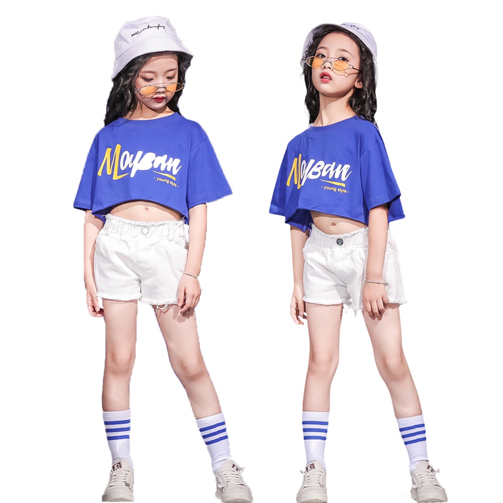 Kids Casual Dress Girls Boys Hip Hop Outfit Street Dance Clothes Crop Top  Shorts /skirts Set School Performance Clothing 4-16 Years