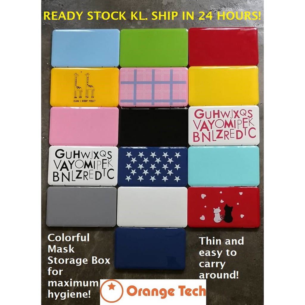 [READY STOCK Ship from KL] Face Mask Storage Box Case Mask Container ...