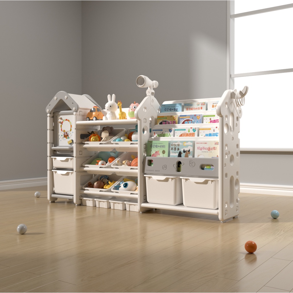Magic House Design Kids Storage Rack Children Storage Toy Rack Bins ...