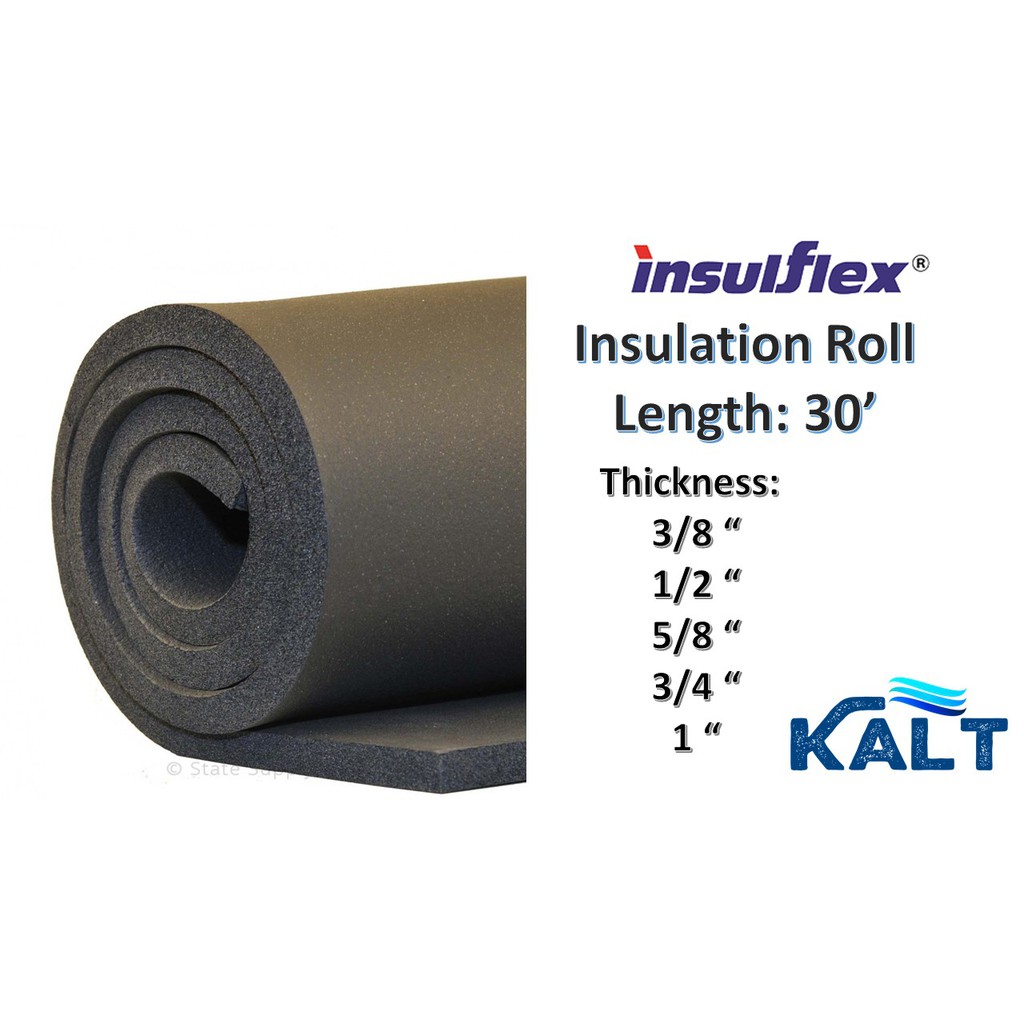 INSUFLEX FOAM ROLL INSULATION 30' (LENGTH) X 4' (WIDTH) THICK RUBBER ROLL Shopee Malaysia