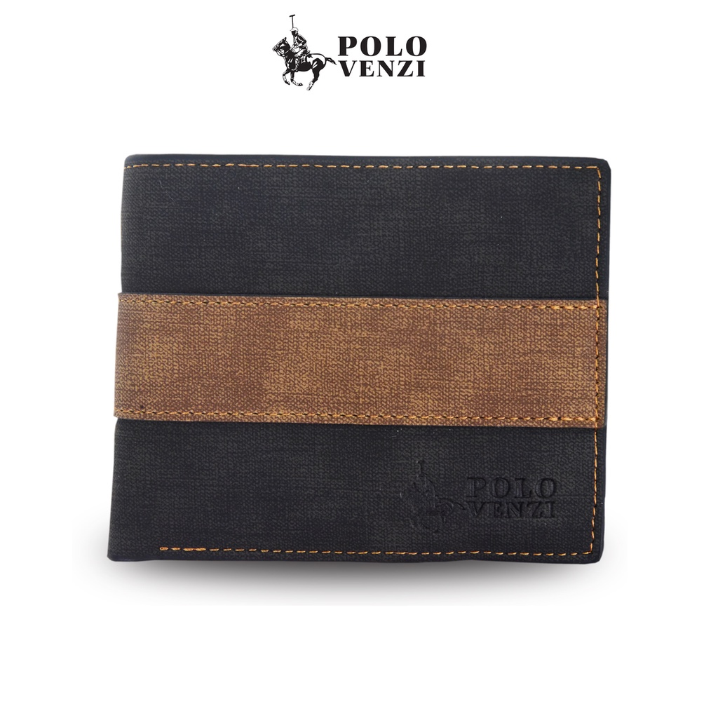POLO VENZI Mens PU Leather Bi-Fold Wallet (PWS420108 040-7)