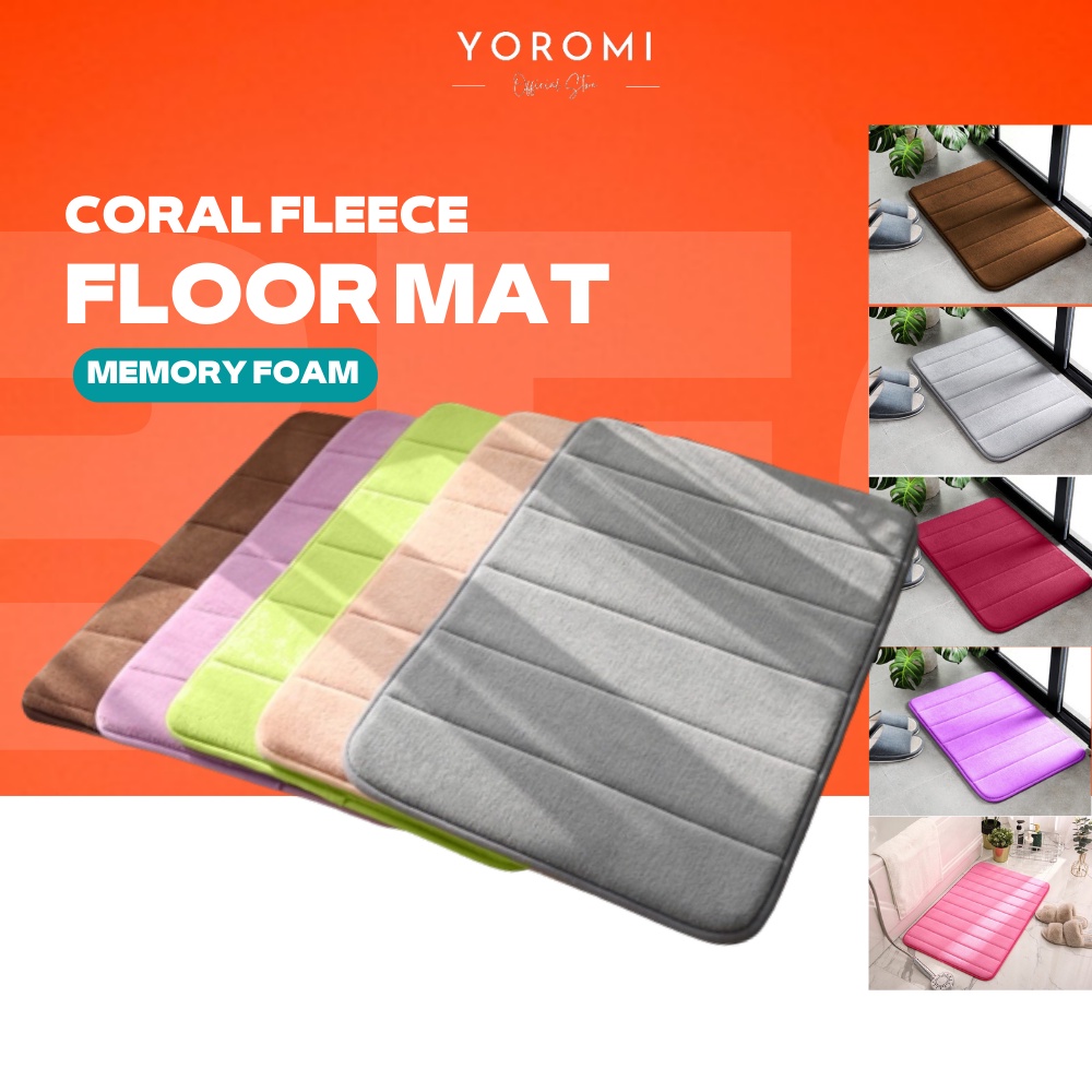 Bath Mat Kitchen Carpet 40*60cm Water Absorption Rug Shaggy Memory Foam Bathroom Mat Kitchen