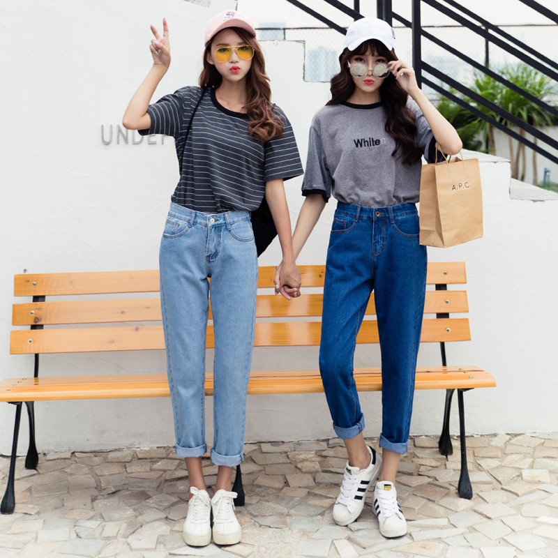 Korean best sale denim pants