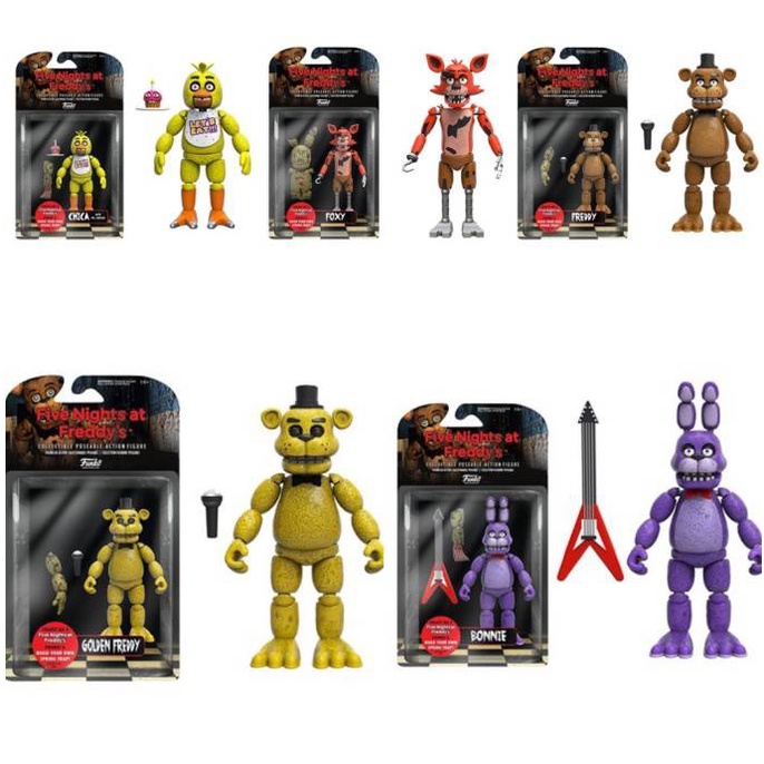 FNAF Figures Freddy Bonnie Foxy Chica Fazbear Bear Action Figure PVC ...