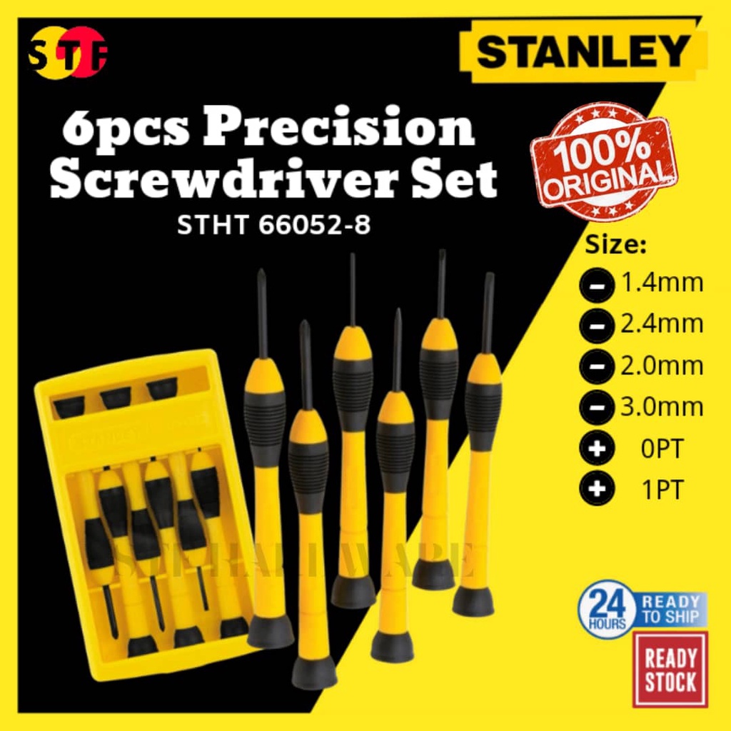 Stanley Precision Mini Screwdriver Set 6Pcs STHT660528 100 Original