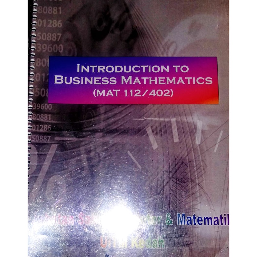 MAT112 INTRODUCTION TO BUSINESS MATHEMATICS (UITM) | Shopee Malaysia