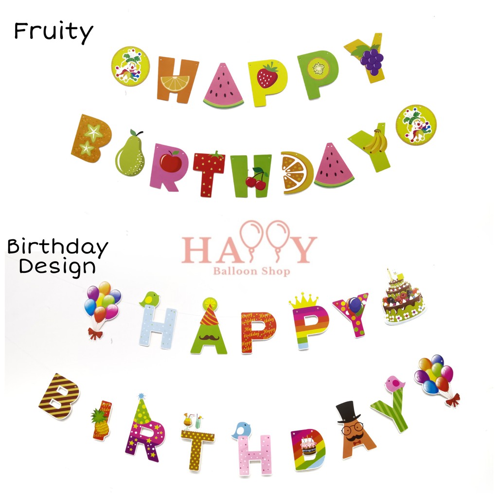 happy birthday banner mix design | Shopee Malaysia