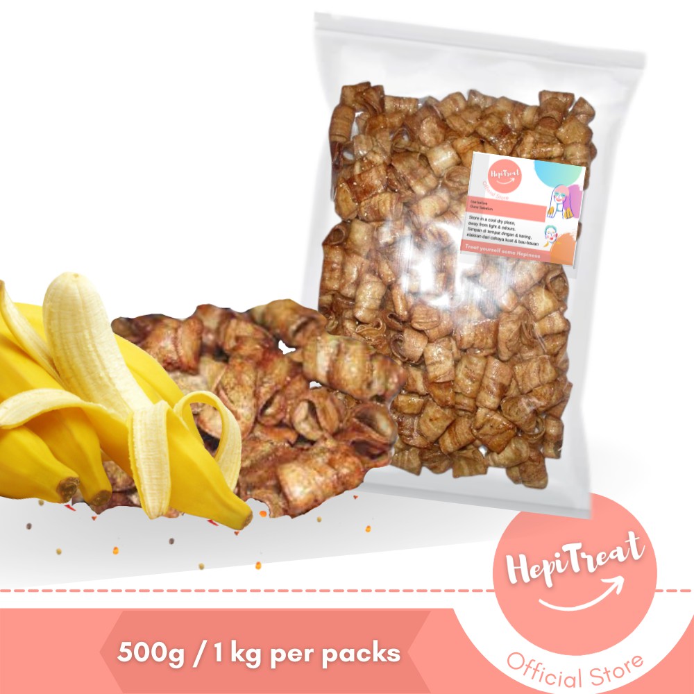 Aneka Kerepek Pisang Sira Manis / Banana Chips Snacks / Titbits - 500g ...