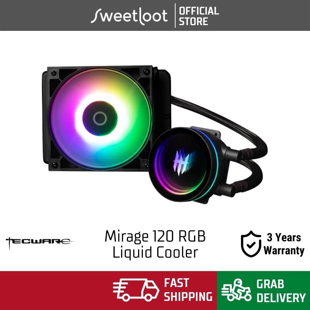 Tecware Mirage 120 ARGB 120mm AIO Liquid CPU Cooler with Addressable ...