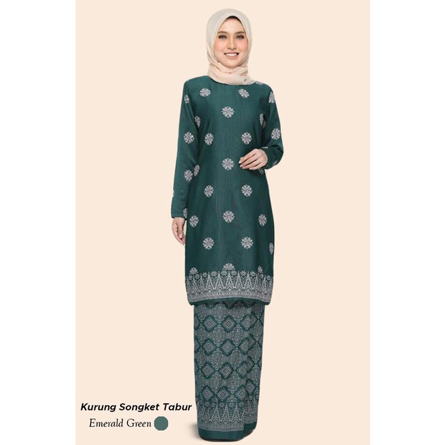 Gambar baju kurung Songket Bunga Tabur