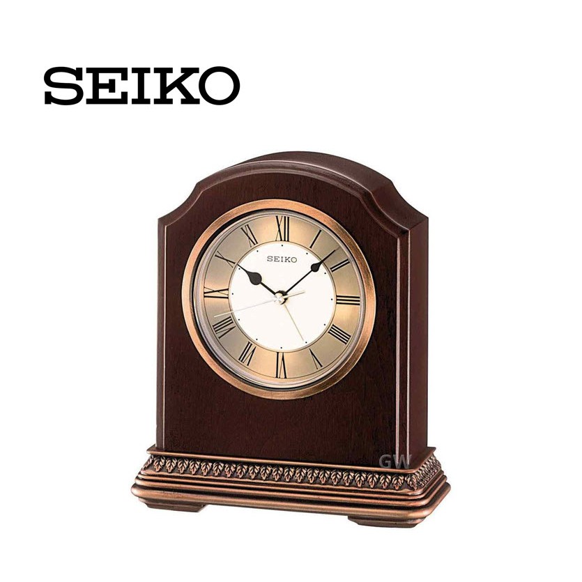 100 ORIGINAL SEIKO Desk Table Wooden Quartz Alarm Clock QXE018 QXE018B Jam Loceng Kayu Meja Malaysia