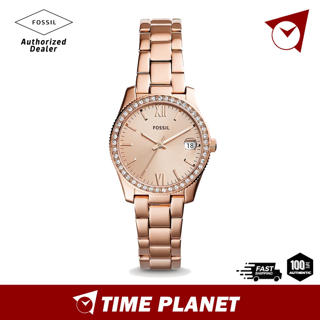 Fossil Analog Rose Gold Dial Women s Watch ES4318 Shopee Malaysia