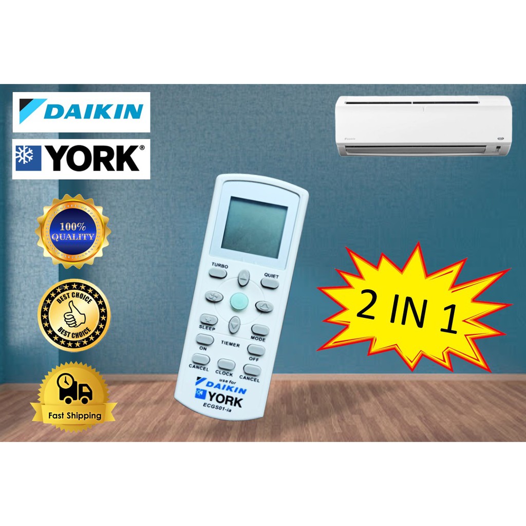 AIR COND REMOTE CONTROL / KTAD / DAIKIN & YORK 2 IN 1 AIR COND REMOTE