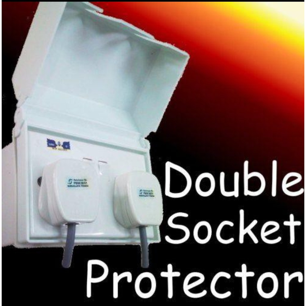 Double Switch Plug Socket Weatherproof Dust Proof Outdoor Cover Wet