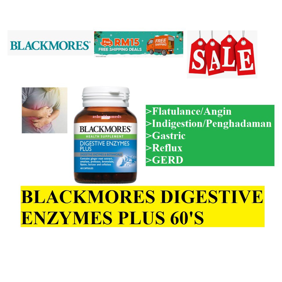 Blackmores Digestive Enzymes Plus 60'sX2 or 60's EXP10/2023 Shopee