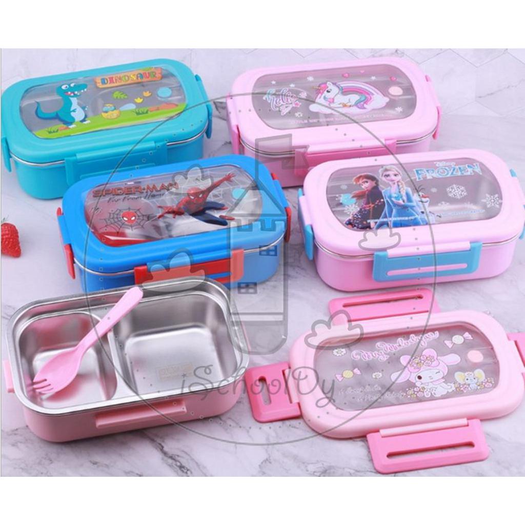 iSchoolDy Kids Cartoon 304 Stainless Steel Japanese Style Sealed Multi