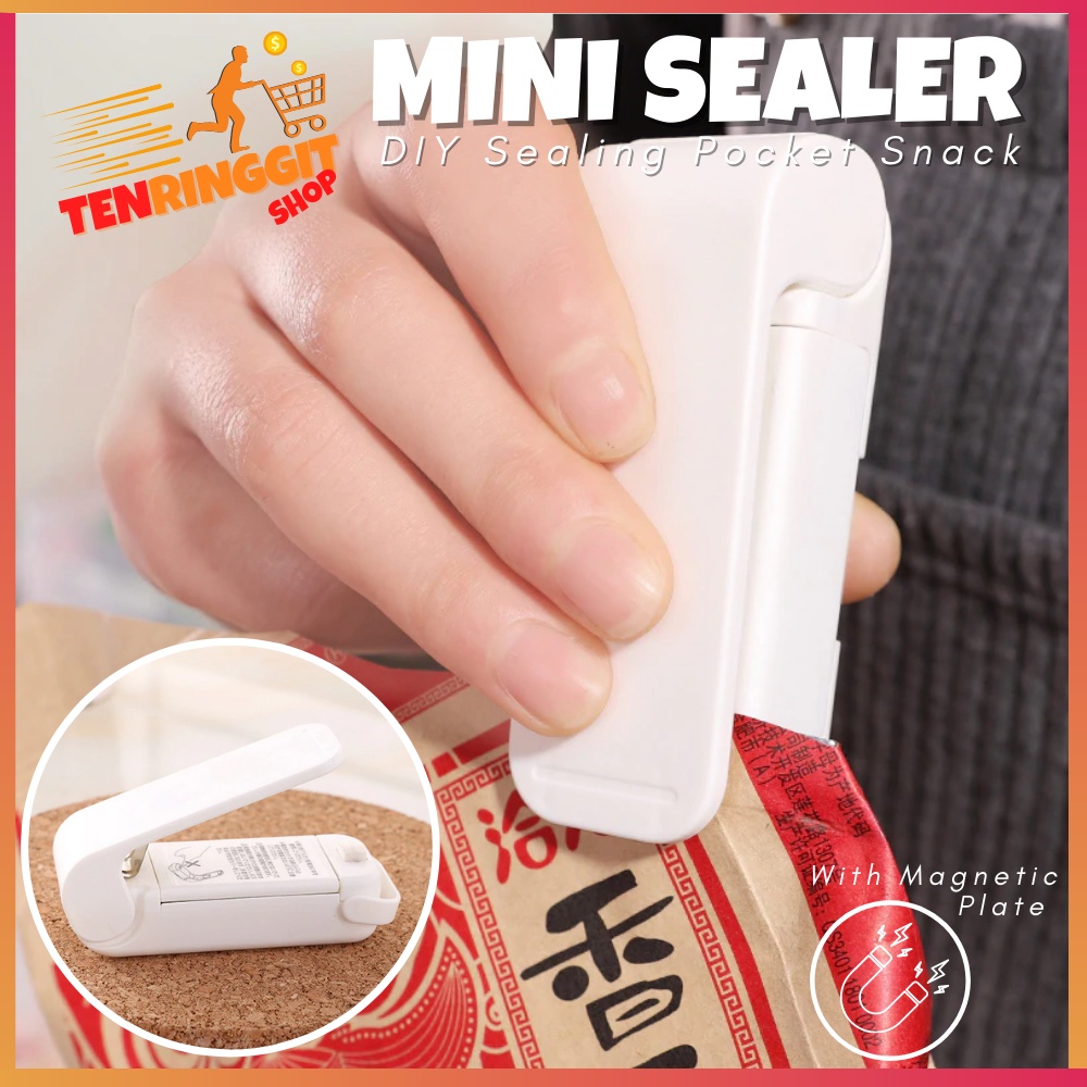Portable Mini Heat Packet Sealer Plastic Food Snacks Bag Sealing