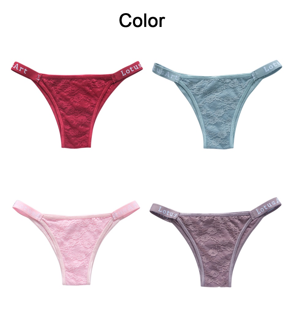 FallSweet Women's Panties Sexy Letter Thongs Breathable Lace Comfort ...