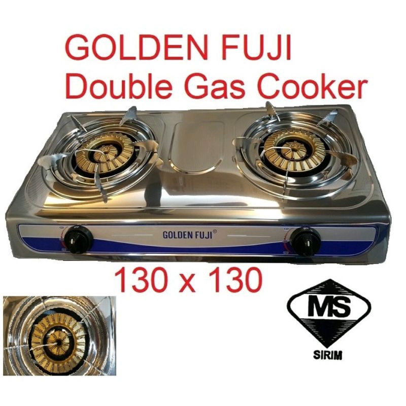 (BubbleWrap) Golden Fuji Double Burner Gas Cooker Dapur Gas Big Burner