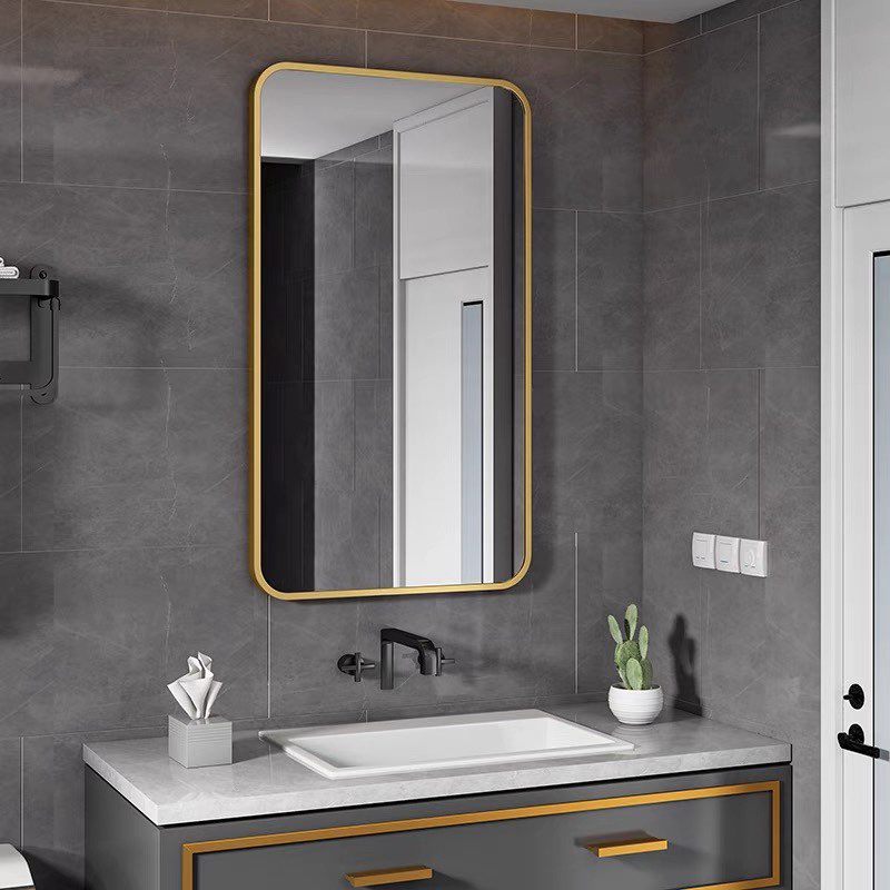 GLOREX)(2pcs) High Quality Aluminium Bathroom Cheap Mirror Safety Film  Mirror Toilet Mirror Vanity Bilik Mandi Cermin