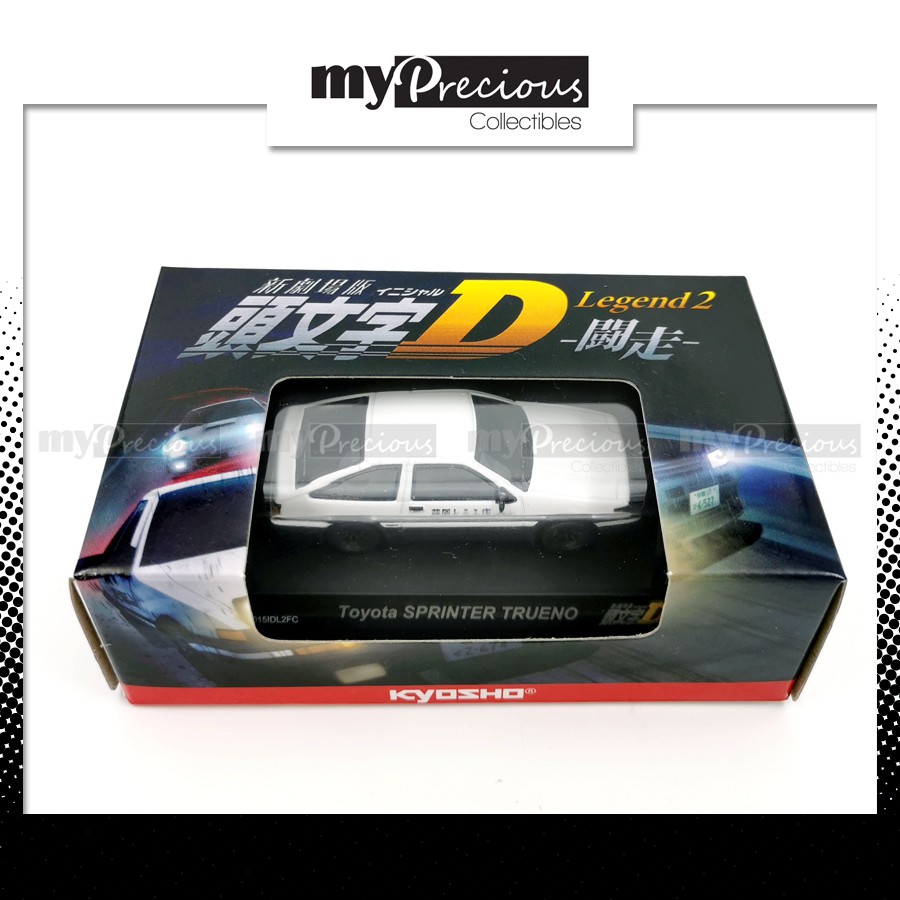 Voiture Miniature Kyosho 1:64 Initial D - Toyota Sprinter Trueno AE86 Blanche, édition Limitée