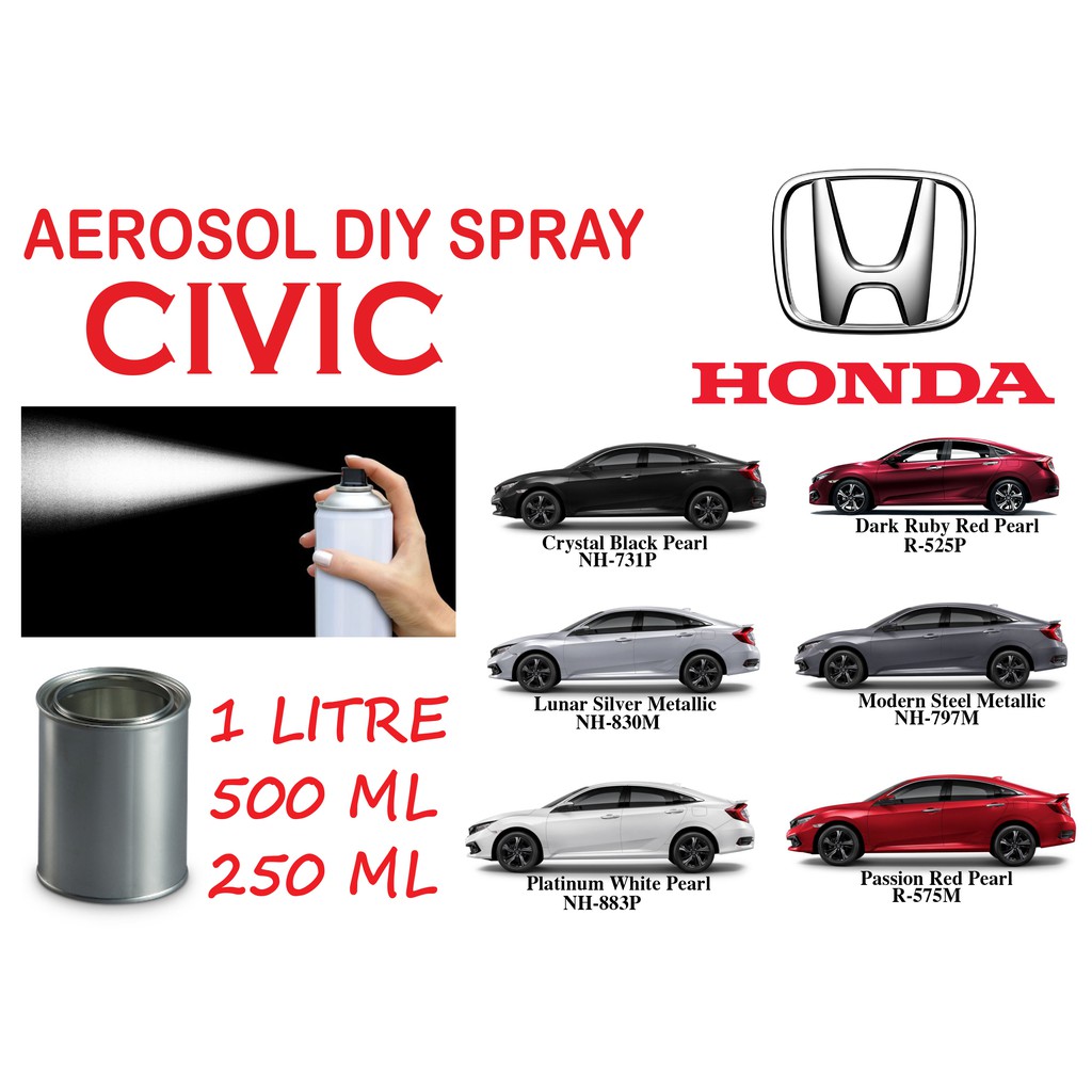 Aerosol Spray 2K Paint/ Car Body Colour Mix 2K Paint HONDA CIVIC