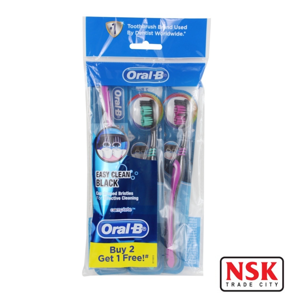 Oral B Toothbrush Easy Clean Black B2F1 (Soft) | Shopee Malaysia