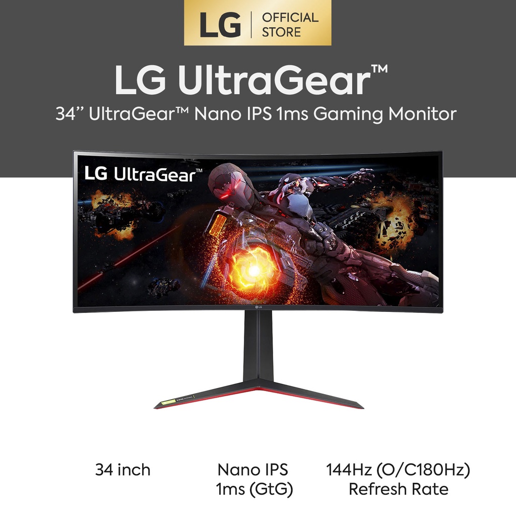 LG Ultragear 34" 34GP950G QHD Nano IPS HDR10 144Hz Nvidia GSync ...