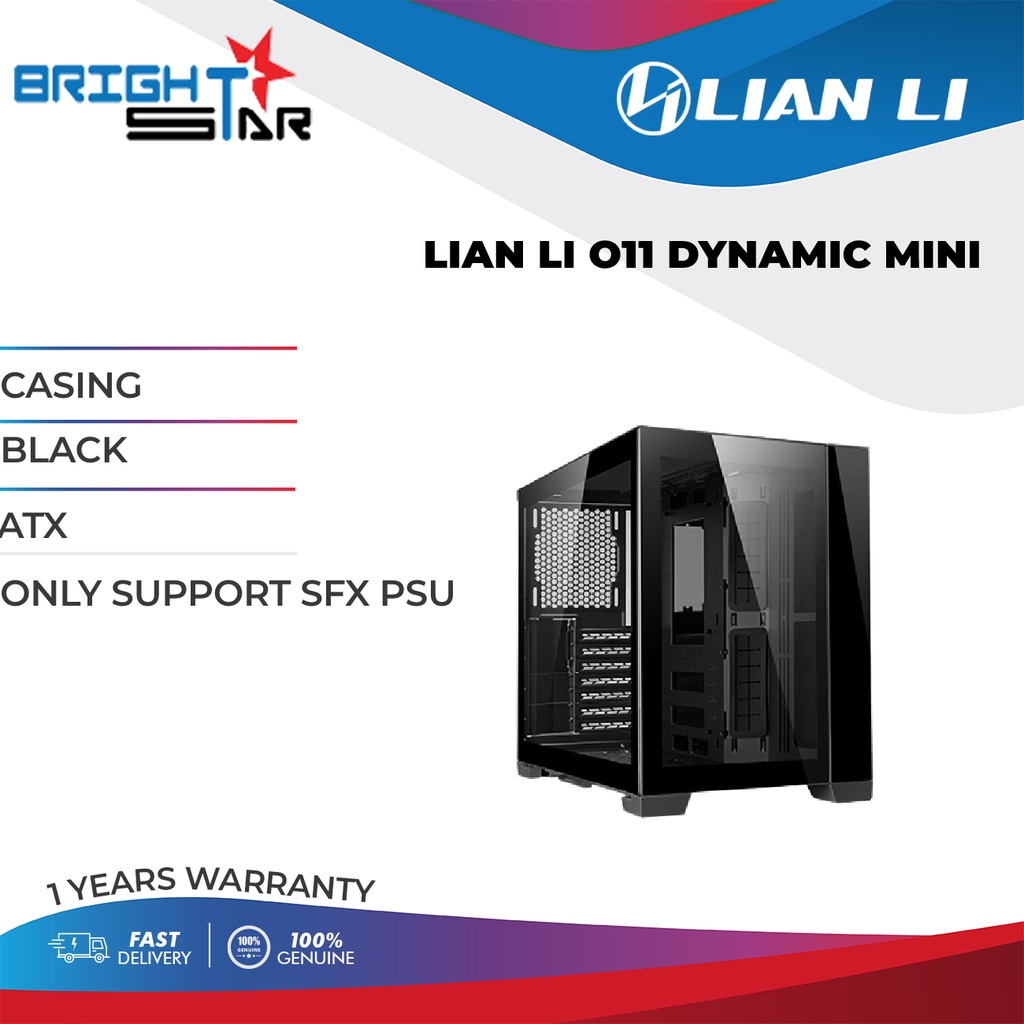 PC CASE O11D MINI / LIAN LI O11 DYNAMIC MINI / ATX CASING (BLACK / SNOW