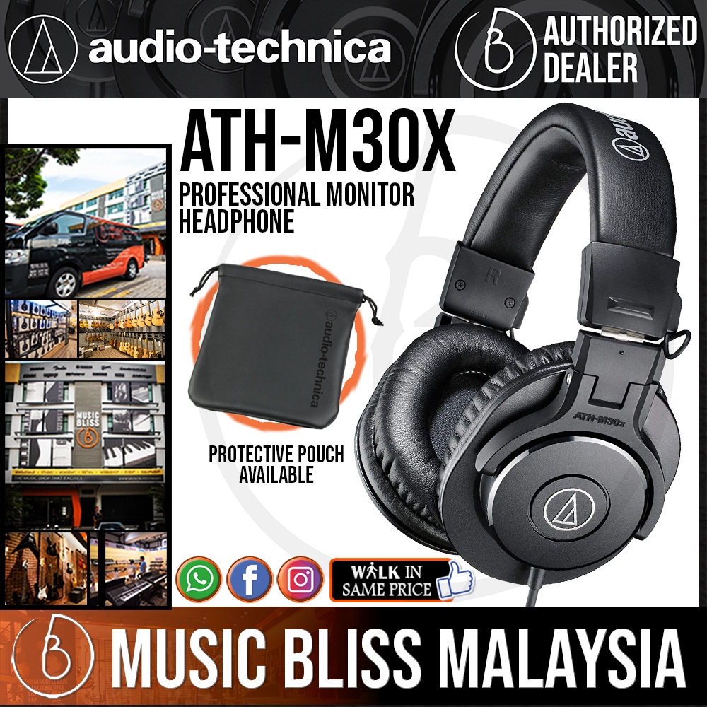 Audio Technica Ath M30x Professional Monitor Headphone Audio Technica Ath M30x Shopee Malaysia