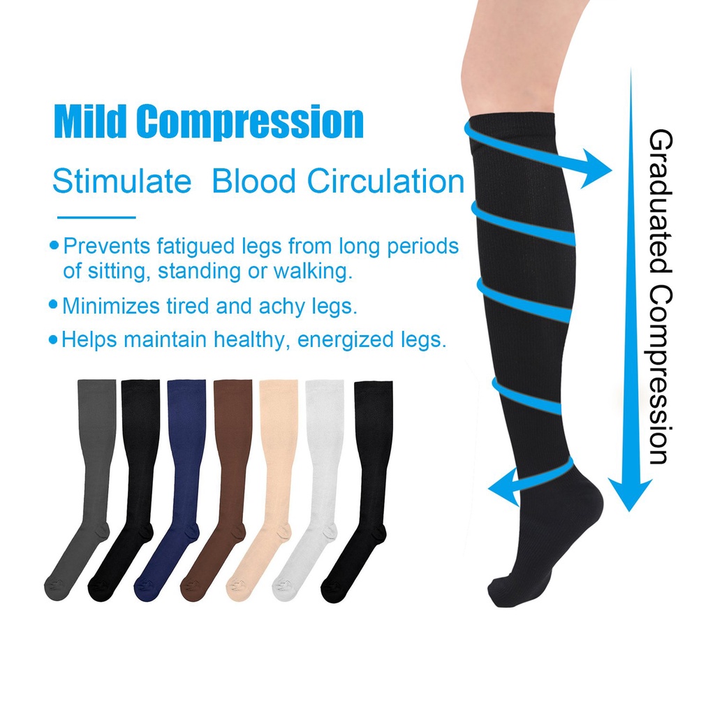 Compression Socks Men Women Anti-Fatigue 20-30mmHg knee high for ...
