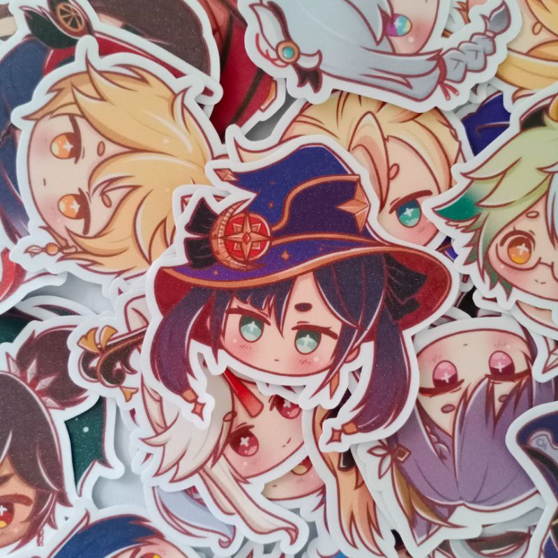 Genshin Impact & Howl's moving castle sticker flakes (individually ...
