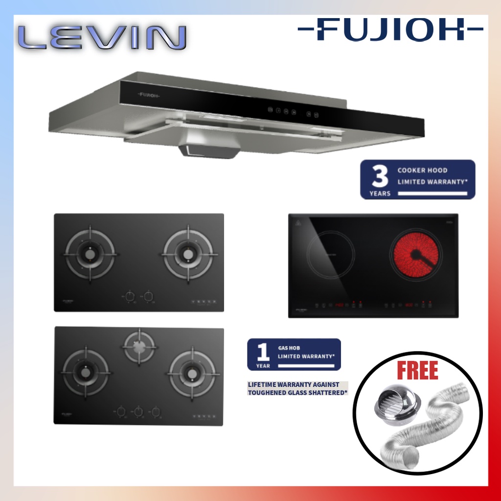 Fujioh 900mm Super Slim Cooker Hood Recycle/Ventilation & Hob Variant