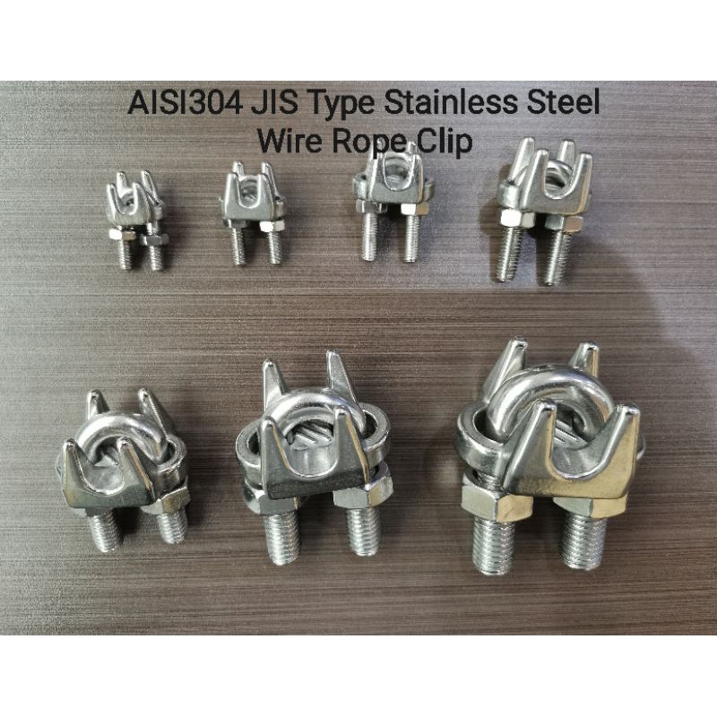 AISI 304 JIS Type Stainless Steel Wire Rope Clip | Shopee Malaysia
