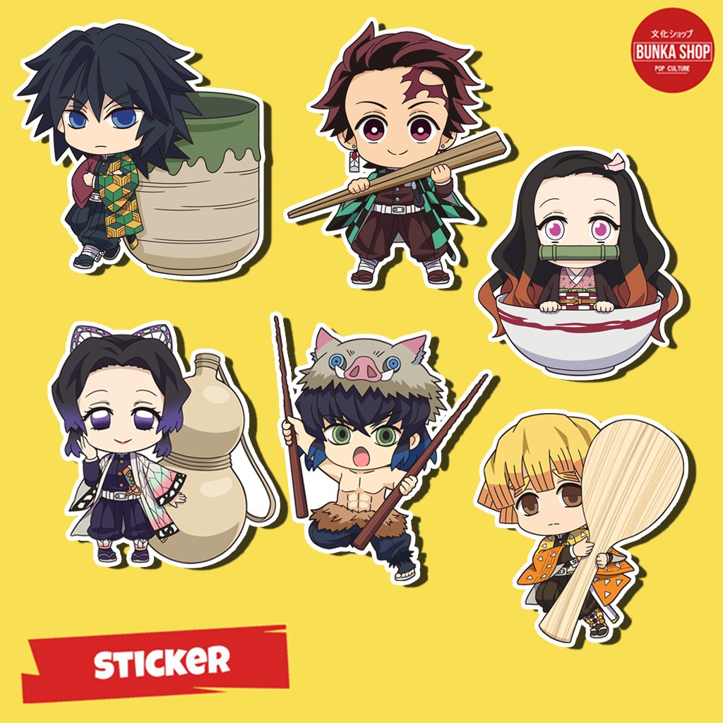 Sticker Pack Anime Kimetsu no Yaiba Food Series | Shopee Malaysia