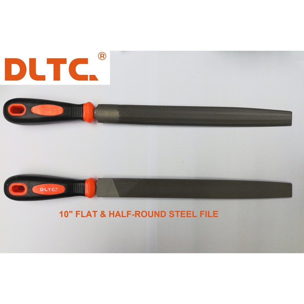 DLTC 10 INCH Flat/Half-Round Steel File Kikir Besi | Shopee Malaysia