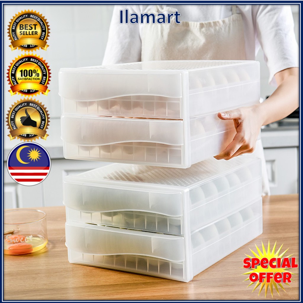 READY STOCK Bekas Telur/Rak Telur/egg rack refrigerator egg tray ...
