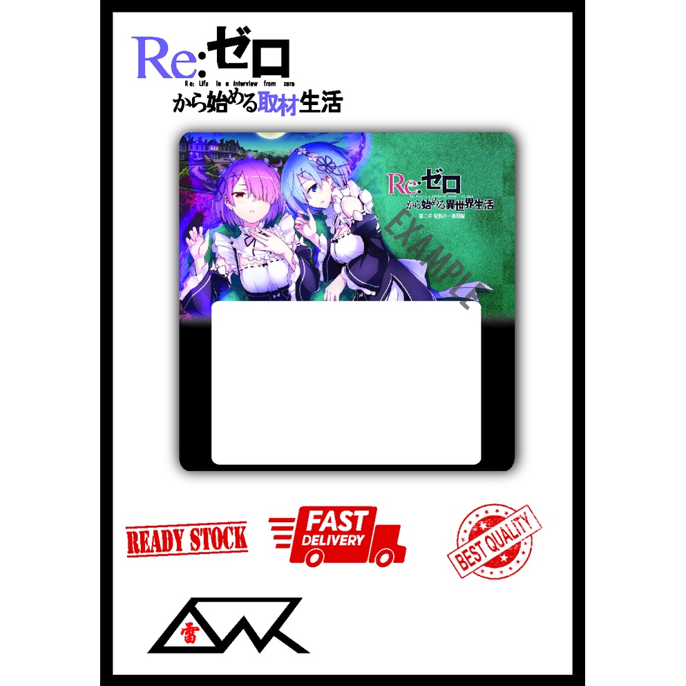 Car Road Tax Sticker Re Zero Rem And Ram | Shopee Malaysia