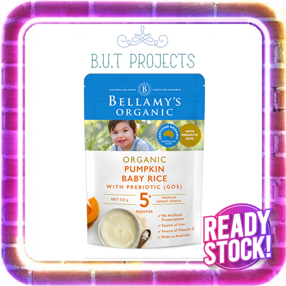 [100% IMPORT Date: 05/2025] Bellamy's Organic Baby Rice 南瓜味米糊 Pumpkin ...