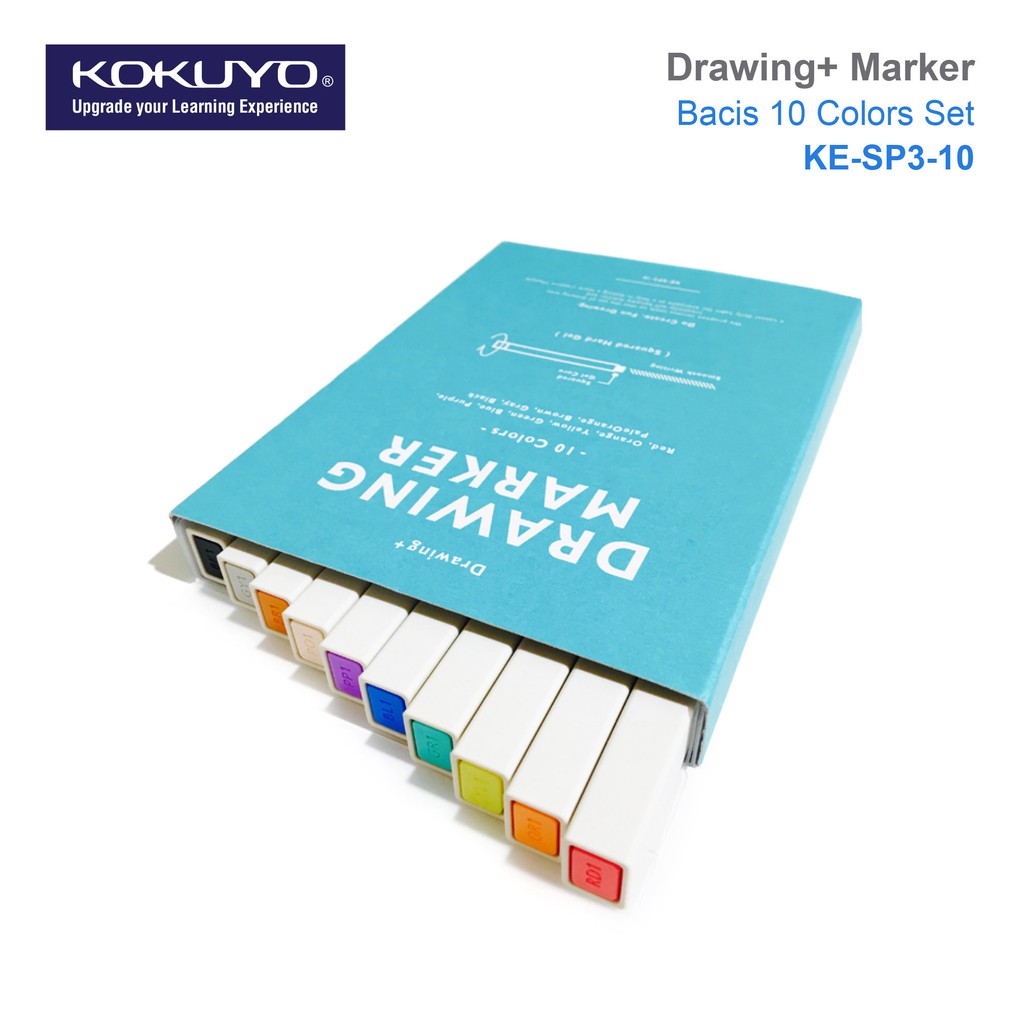 KOKUYO KE-SP3-10 Drawing+ Marker 10's Colors | Shopee Malaysia