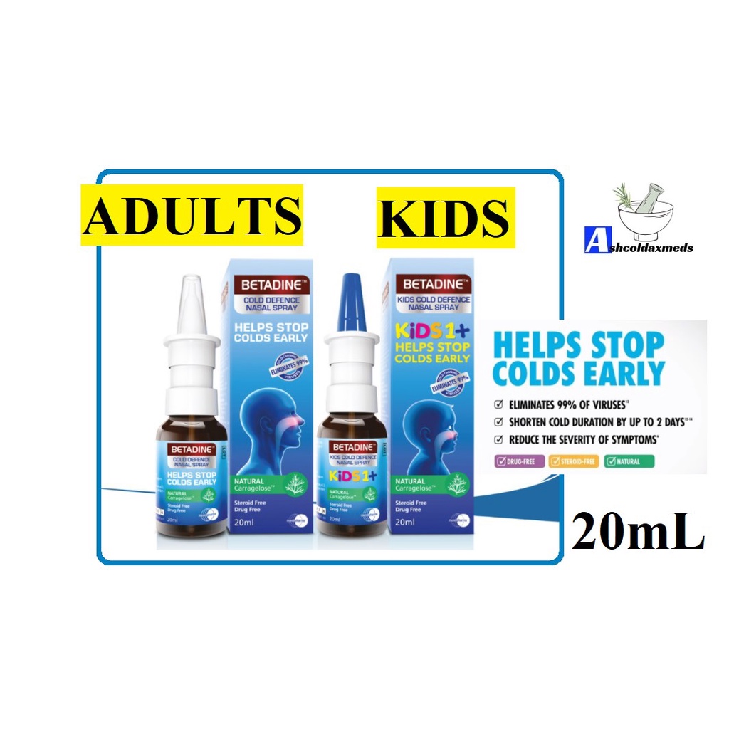 BETADINE COLD DEFENCE NASAL SPRAY 20ML ( ADULT / KIDS ) | Shopee Malaysia