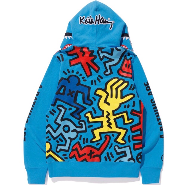 AUTHENTIC BAPE KEITH HARING SHARK FULL ZIP HOODIE MENS Ready Stock Shopee Malaysia